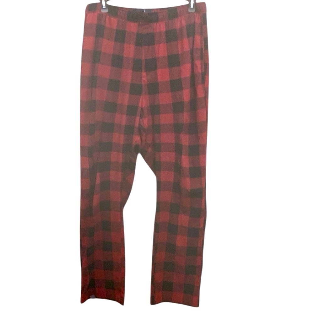 Cozy Red and Black Plaid sleep pants with Relaxed Fit